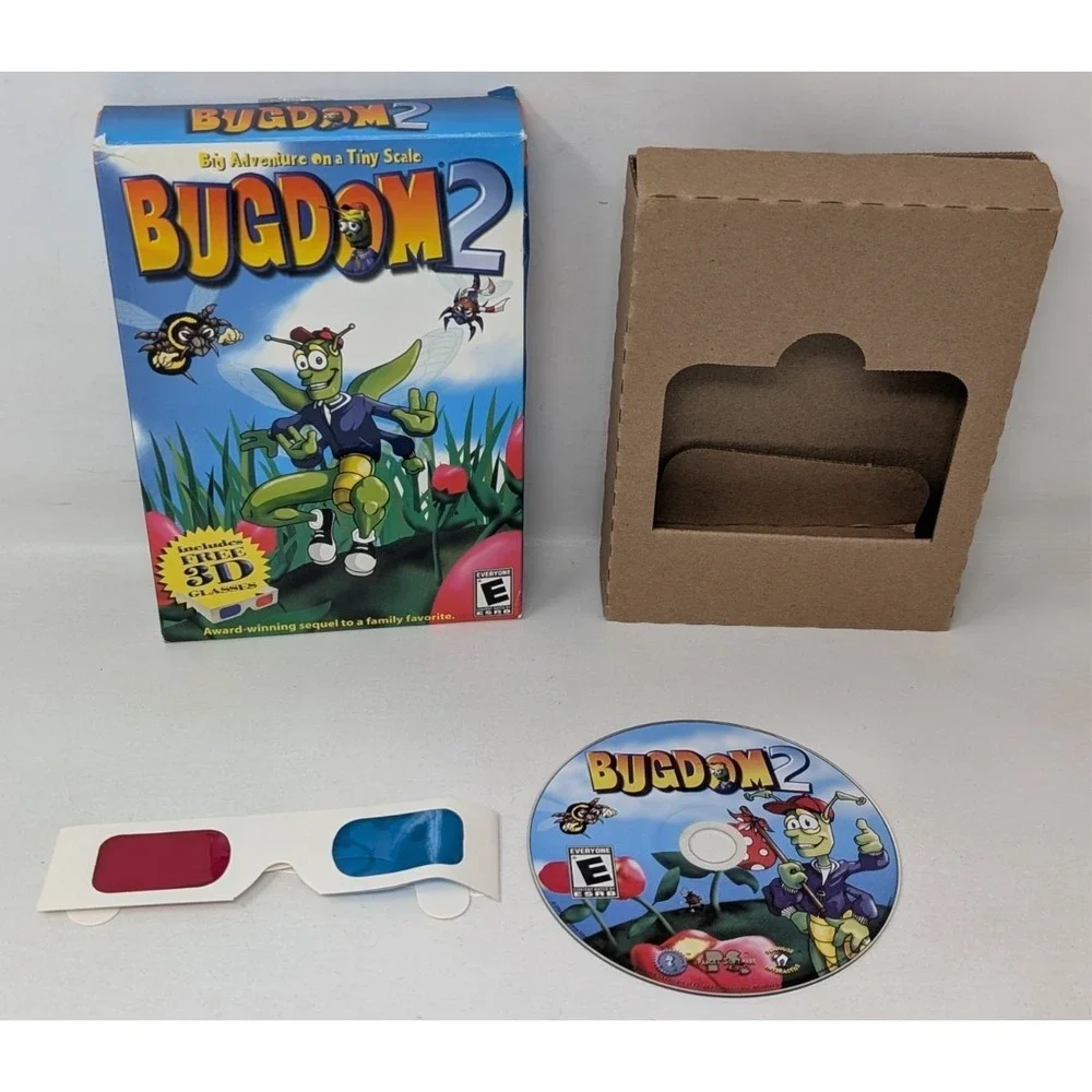 Bugdom 2 Computer Game‎ PC Game CD-ROM 2004 Small Box Kids VTG Windows 2000 XP